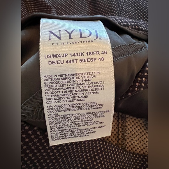 NYJD Lift x Tuck Brown 'Polka Dot' Classic Trouser Pants Size 14 - Picture 6 of 8